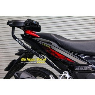 TEM DÁN XE WINNER X V3 MẪU RS  ĐỎ ĐEN