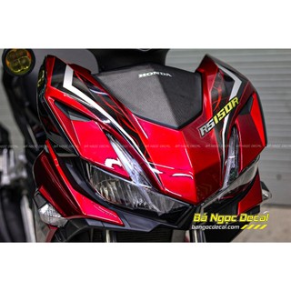 TEM DÁN XE WINNER X V3 MẪU RS  ĐỎ ĐEN