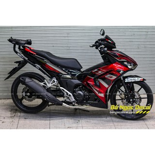 TEM DÁN XE WINNER X V3 MẪU RS  ĐỎ ĐEN