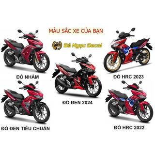 TEM DÁN XE WINNER X V3 MẪU RS  ĐỎ ĐEN