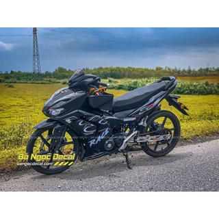 TEM DÁN LỬA TRẮNG RS150R XE WINNER X V3 MÀU ĐEN