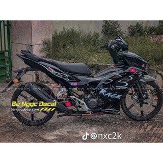 TEM DÁN LỬA TRẮNG RS150R XE WINNER X V3 MÀU ĐEN