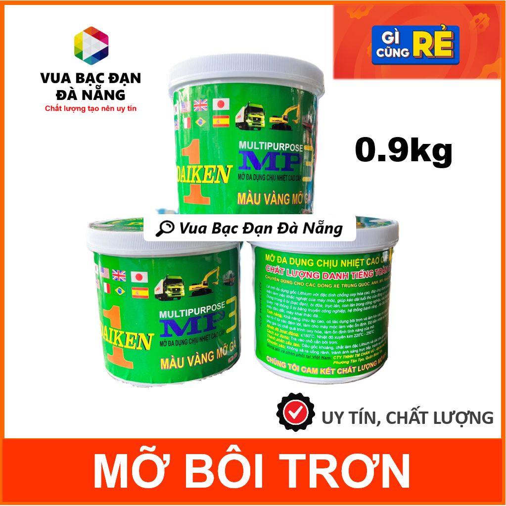 [CHÍNH HÃNG JAPAN] Mỡ bò đa dụng DAIKEN cao cấp chịu nhiệt màu vàng hộp 900gr - Vua Bạc Đạn Shop