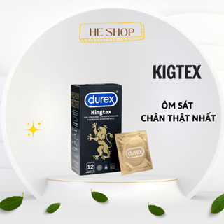 Bao cao su Durex Kingtex ôm sát, bôi trơn, size 49mm, hộp 3 bao, hộp 12 bao