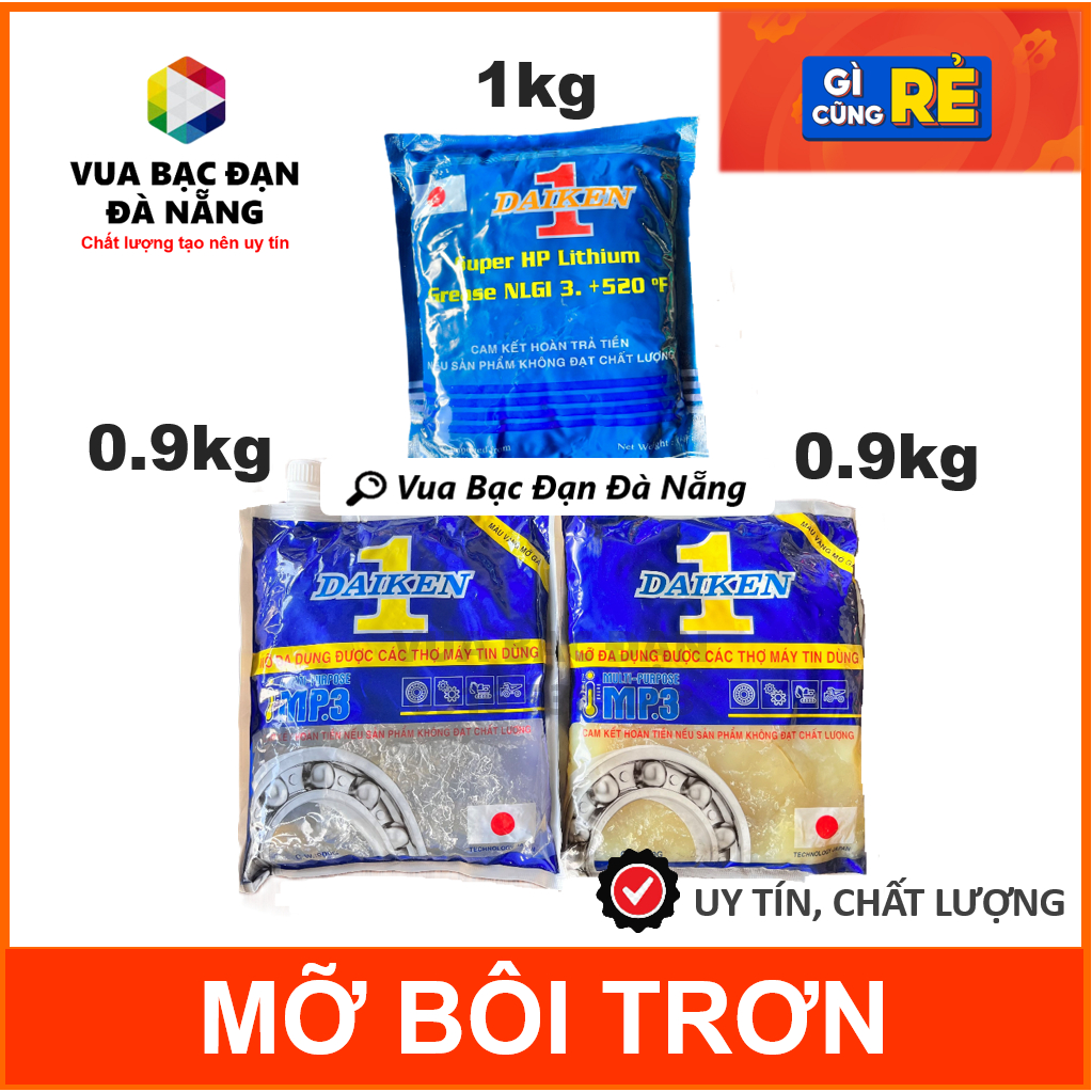 [CHÍNH HÃNG] Mỡ bò đa dụng DAIKEN cao cấp chịu nhiệt gói 0.9kg xuất xứ Japan - Vua Bạc Đạn Shop