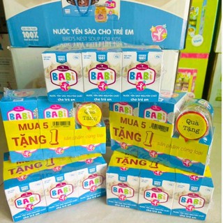 Combo 4 lốc 24 hủ x42g yến babi cao cấp Nutrinest - nước yến sào trẻ em sợi yến thật 100%