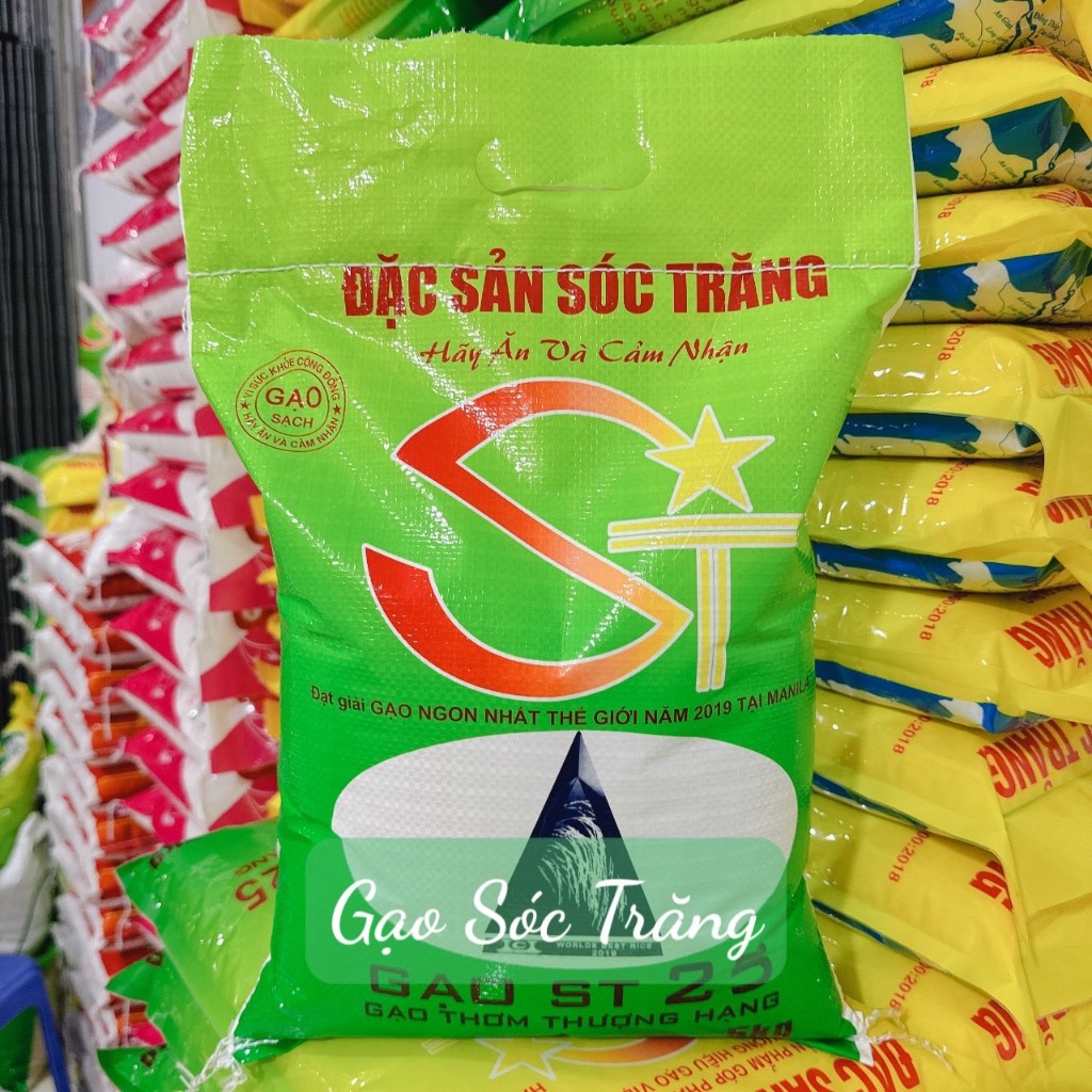 ( 5kg ) ST25+ Mix Dẻo Mềm Ngọt Cơm Trắng ( Bao May ( 10kg )