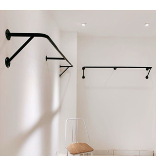thanh u treo quần áo gắn tường (dài hơn 1.8m có thêm thanh chống giữa ) tặng kèm vít tắc kê