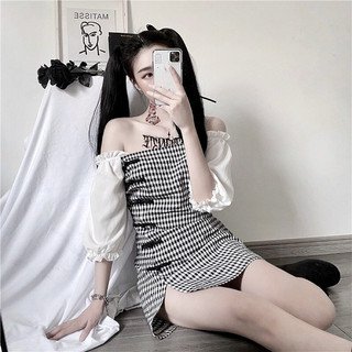 [CÓ SẴN, ẢNH THẬT] 𝐓𝐕 𝐒𝐎𝐔𝐋 Đầm caro trung hoa