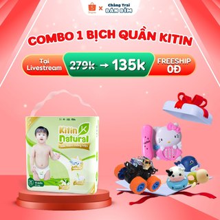  Tã Bỉm Quần Kitin Natural size M44/L40/XL38/2XL36/3XL34 siêu mỏng, thấm hút 1200ml