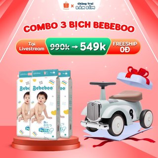  Tã Bỉm Bebeboo Nhật Bản size NB80/S70/M60/L50/XL46/XXL42/XXXL40 mỏng thoáng, chống tràn, thấm hút