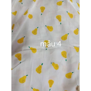 Vải đũi họa tiết quả dâu