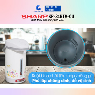 [HỎA TỐC] Bình Thủy Điện Sharp KP-31BTV-RD/CU (Dung tích 2.8L) - Hàng Chính Hãng