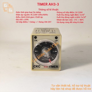 Rơ le, Relay thời gianTimer CKC AH3-3 220VAC