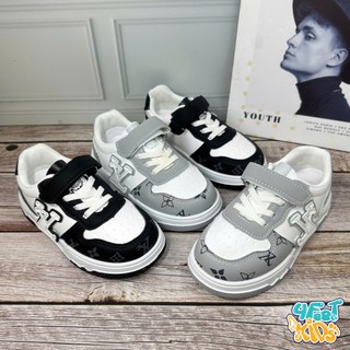Giày Thể Thao Trẻ Em LV 25 Từ 3-12 Tuổi Da PU form ôm chân với đế cao hơn cho bé Outfit cực đỉnh tự tin hơn năng động