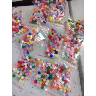 Hạt pom pom sắc màu (size 1 cm )gói 100 hạt