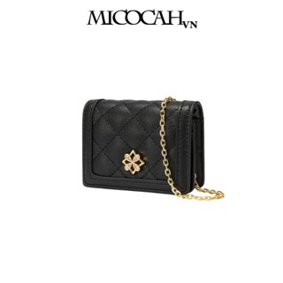Ví nữ đựng thẻ card mini sang trọng ô trám Nucelle nhỏ xinh đeo chéo MicocahVN NJ068