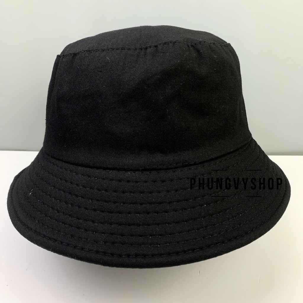 Mũ bucket unisex nam nữ đơn giản basic- BO TRƠN LỚN - Nón tai bèo vành