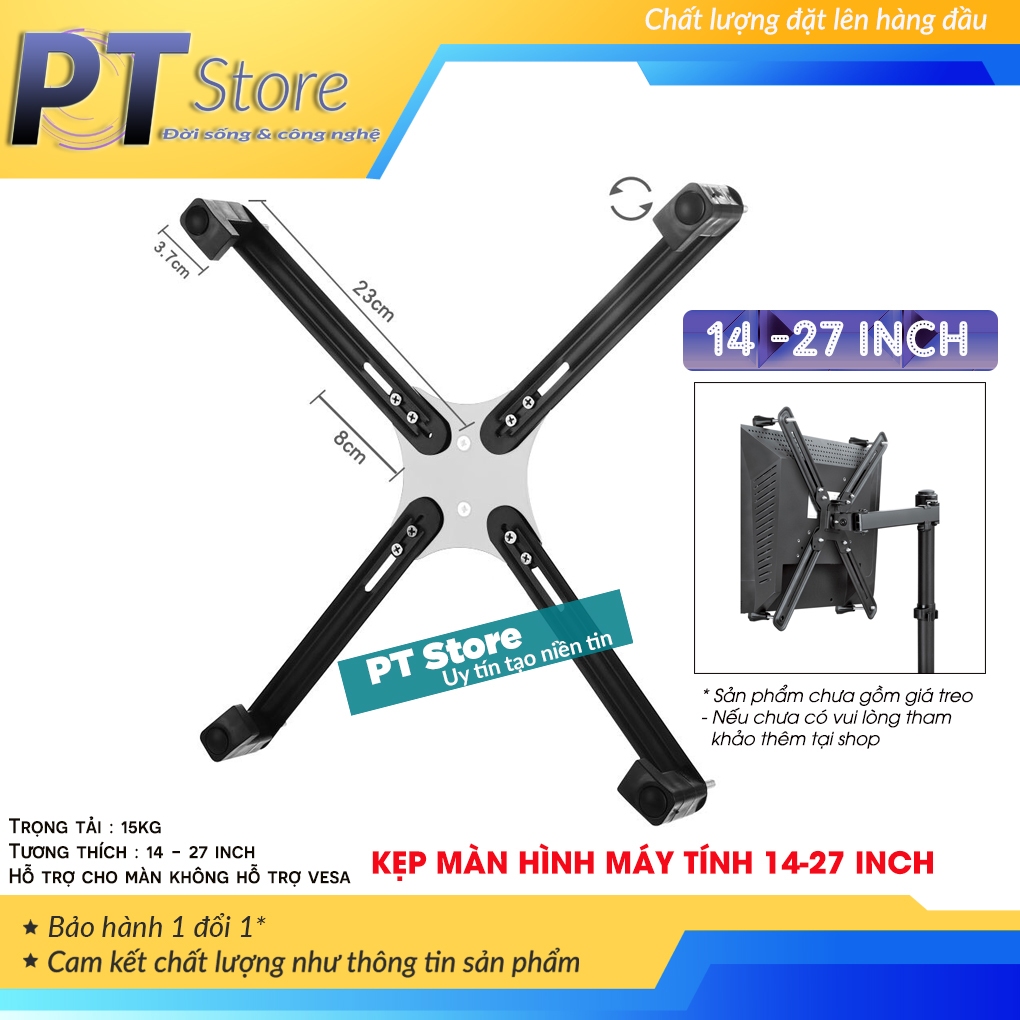 [Mẫu Mới] Bộ Kẹp Dành Cho Màn Hình Máy Tính - Model: XL01 - Không Có Lỗ Ốc Treo Vesa 14 - 27 Inch