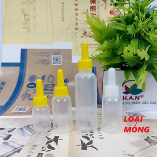 50 - 100 Vỏ lọ nhỏ mắt nhựa  5ml 10ml 20ml loại MỎNG  - Chai nhỏ giọt đựng hương liệu, chiết mực, phụ kiện du lịch.