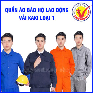  BỘ QUẦN ÁO BẢO HỘ LAO ĐỘNG VẢI KAKI LOẠI 1  ĐỒNG PHỤC BẢO HỘ LAO ĐỘNG  QUẦN ÁO CÔNG NHÂN 