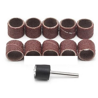 Combo 10 đầu mài nhám và 1 trục 3.17mm