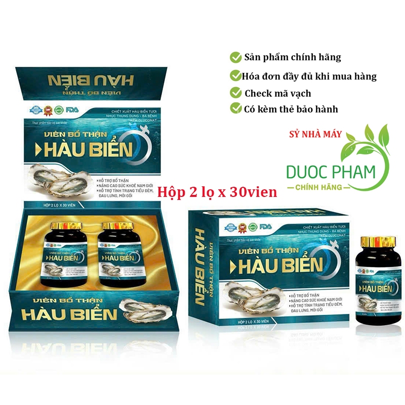[Che tên SP] Set 2 lọ bổ thận HÀU BIỂN sâm cau - Tinh chất hàu biển giúp bổ thận tăng cường sinh lý