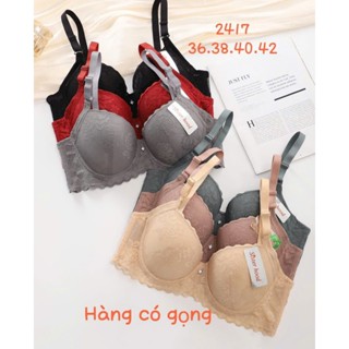 Áo Lót Có Gọng Đệm Mỏng Quả To Size Lớn, Áo Ngực Nữ REN Bản To Ngoại Cỡ Bigsize Cho Người Béo 2417