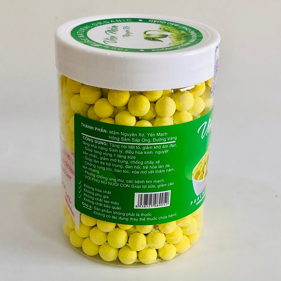 [CÓ CHE TÊN] 500gr Viên Mầm Đậu Nành Nguyên Xơ, Nở Ngực, Tăng Vòng 1, Đẹp Da, Cân Bằng Nội Tiết Tố Nữ có Chứng Nhận ATTP