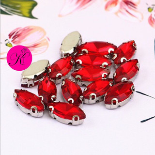 Đá đế pha lê thoi cao cấp bắt sáng siêu tốt( gói 10 viên)
