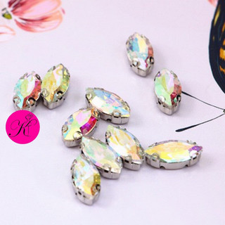 Đá đế pha lê thoi cao cấp bắt sáng siêu tốt( gói 10 viên)