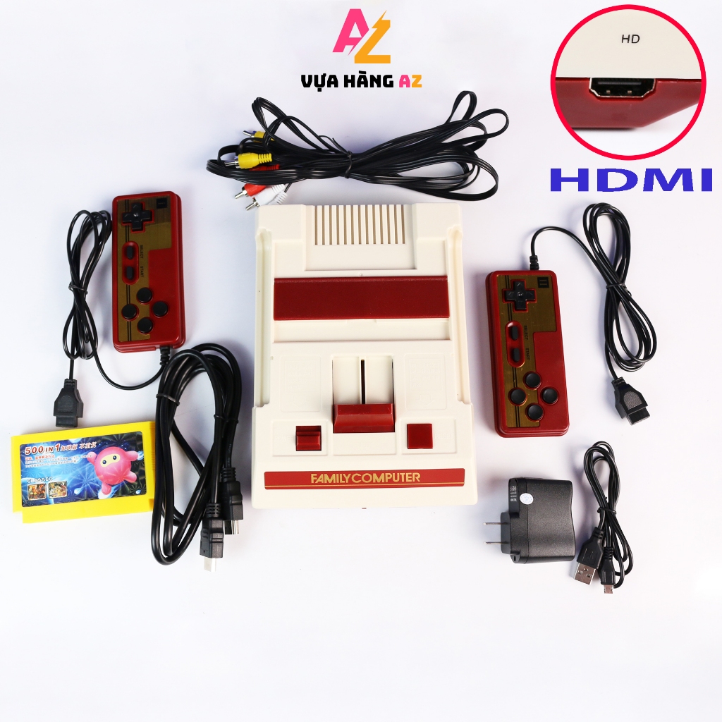 Máy Chơi Game Điện Tử 4 Nút SNES FC HDMI Chuẩn HDMI 720P tay cầm có dây D68