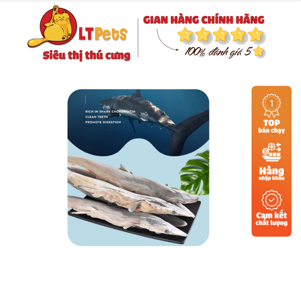 Cá mập sấy khô dành cho chó mèo ( size 18-25cm)