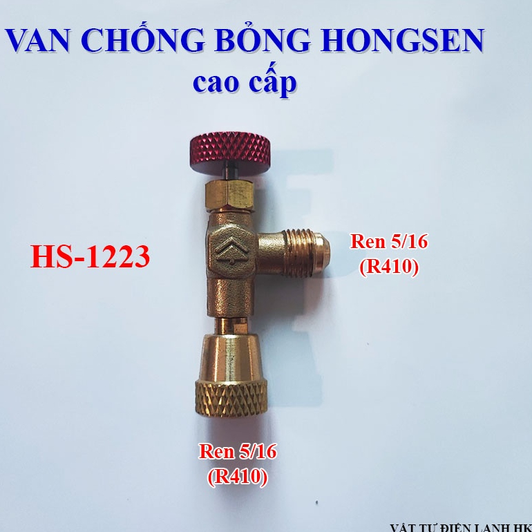 Van nạp khoá gas chống bỏng HONGSEN HS-1223 gas điều hòa R410 R32 Tốt