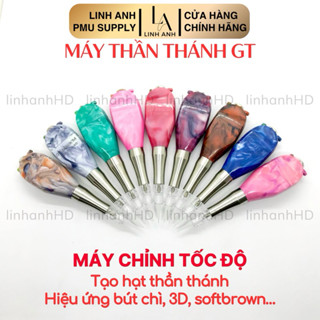 Máy Thần Thánh GT Chỉnh Tốc Độ Không Tích Điện [CHÍNH HÃNG] Linh Anh Dụng Cụ Phun Xăm dcpxlinhanh