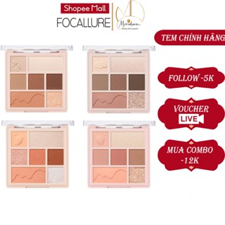 Bảng phấn mắt má và phấn má hồng bắt sáng Focallure 7 màu mềm lung linh 90g FA-192
