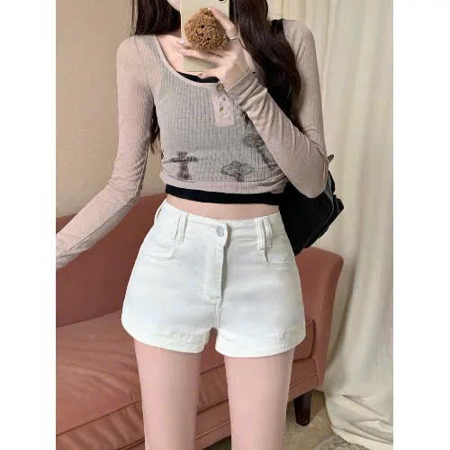 Quần Short Jean Nữ Form Chữ A Bigsize 40–85kg Lưng Cao Che Khuyết Điểm MS1088 – 2KJeans | BigBuy360 - bigbuy360.vn