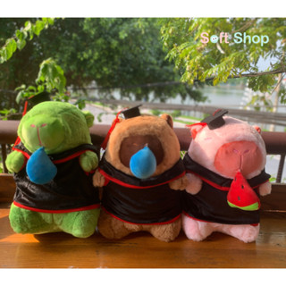 Capybara tốt nghiệp (nâu, hồng, xanh mũi thò) - Capybara áo cử nhân - Gấu bông tốt nghiệp - Quà tặng tốt nghiệp cu