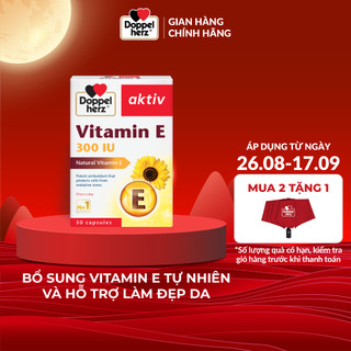 Viên uống vitamin e Doppelherz Vitamin E hỗ trợ làm chậm quá trình lão hóa (Hộp 30 viên)