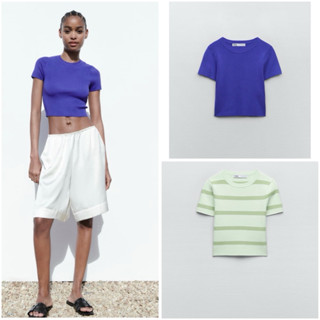   SALE  Áo len ngắn tay croptop Zara Authentic  3519 025  