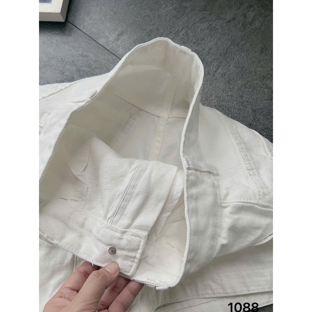 Quần Short Jean Nữ Form Chữ A Bigsize 55–85kg Lưng Cao Trơn Che Đùi (Trắng/Đen) MS1088 – 2KJeans | BigBuy360 - bigbuy360.vn