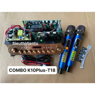 COMBO MẠCH K10 PLUS - MIC T18 CHUYÊN RÁP LOA KÉO XÁCH TAY