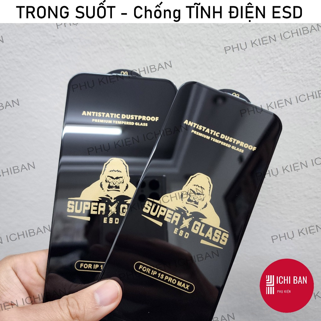 Kính Cường Lực Full Màn Viền Đen IPhone 15 Pro Max/ 15 Pro/ 15 Plus/ 16 Pro Max/ 16 Pro/ 16 Plus/ 16