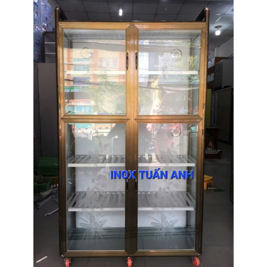 Tủ chén nhôm, tủ đựng bát dĩa TCND17