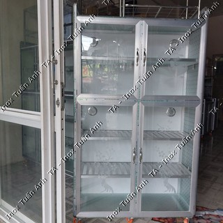Tủ chén nhôm, tủ đựng bát dĩa TCND17