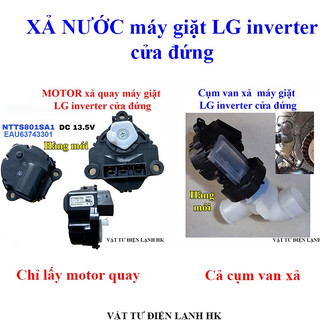 Motor xả quay máy giặt LG inverter cửa trên, Cụm moto Van quay xả nước MG lồng đứng hàng Xịn