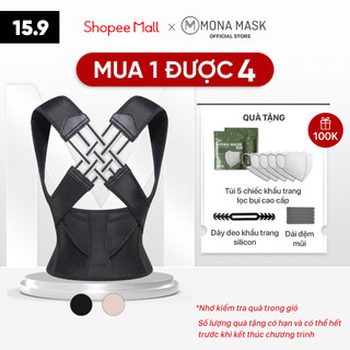 Đai Chống Gù Lưng DCG03 Cao Cấp MONA Hỗ Trợ Định Hình Cột Sống, Cong Vẹo Cột Sống, Thoái Hóa Đốt Sống Cổ, Lệch Vai Gáy
