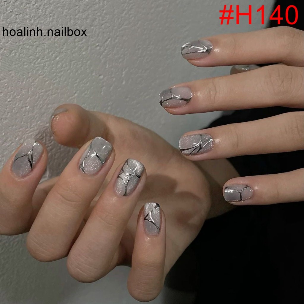 Nailbox Thiết Kế Mắt Mèo Kim Cương Form Vuông H140 Hoalinh.Nailbox