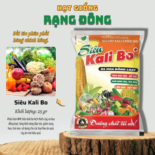  Phân Bón Vi Lượng Siêu Kali Bo  gói 25gr  Tăng đậu trái kết hạt Giảm rụng hoa trái non hiệu quả - Hạt giống Rạng Đông 