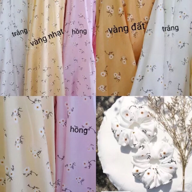 Vải thô hoa cúc
